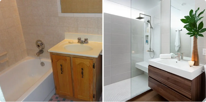 THE BATHROOM MAKEOVER